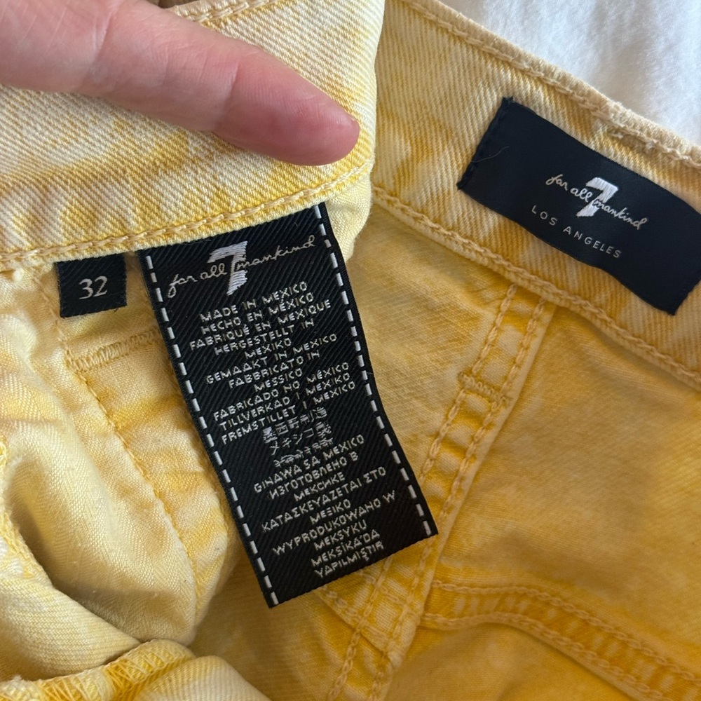 7 For All Mankind Sunny Yellow Denim